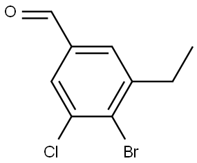 4-Bromo-3-chloro-5-ethylbenzaldehyde Structure