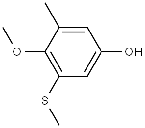 4-methoxy-3-methyl-5-(methylthio)phenol Structure