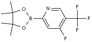 4-fluoro-2-(4,4,5,5-tetramethyl-1,3,2-dioxaborolan-2-yl)-5-(trifluoromethyl)pyridine Structure