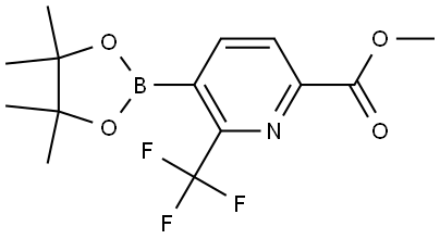 methyl 5-(4,4,5,5-tetramethyl-1,3,2-dioxaborolan-2-yl)-6-(trifluoromethyl)picolinate Structure