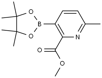 methyl 6-methyl-3-(4,4,5,5-tetramethyl-1,3,2-dioxaborolan-2-yl)picolinate Structure