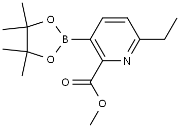 methyl 6-ethyl-3-(4,4,5,5-tetramethyl-1,3,2-dioxaborolan-2-yl)picolinate Structure