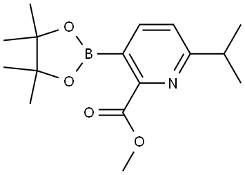 methyl 6-isopropyl-3-(4,4,5,5-tetramethyl-1,3,2-dioxaborolan-2-yl)picolinate Structure