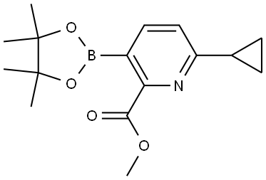 methyl 6-cyclopropyl-3-(4,4,5,5-tetramethyl-1,3,2-dioxaborolan-2-yl)picolinate Structure