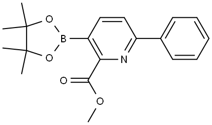 methyl 6-phenyl-3-(4,4,5,5-tetramethyl-1,3,2-dioxaborolan-2-yl)picolinate Structure