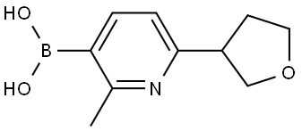 (2-methyl-6-(tetrahydrofuran-3-yl)pyridin-3-yl)boronic acid Structure