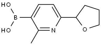 (2-methyl-6-(tetrahydrofuran-2-yl)pyridin-3-yl)boronic acid Structure