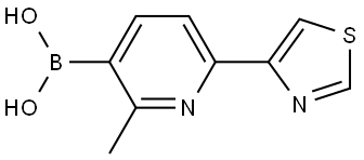 (2-methyl-6-(thiazol-4-yl)pyridin-3-yl)boronic acid Structure