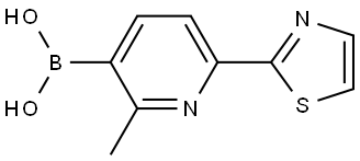 (2-methyl-6-(thiazol-2-yl)pyridin-3-yl)boronic acid Structure