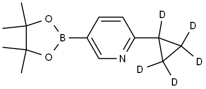 2-(cyclopropyl-d5)-5-(4,4,5,5-tetramethyl-1,3,2-dioxaborolan-2-yl)pyridine Structure