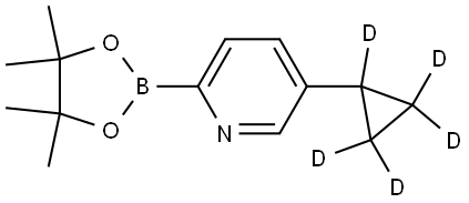 5-(cyclopropyl-d5)-2-(4,4,5,5-tetramethyl-1,3,2-dioxaborolan-2-yl)pyridine Structure