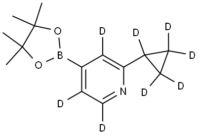 2-(cyclopropyl-d5)-4-(4,4,5,5-tetramethyl-1,3,2-dioxaborolan-2-yl)pyridine-3,5,6-d3 Structure