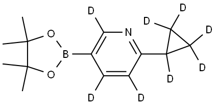 2-(cyclopropyl-d5)-5-(4,4,5,5-tetramethyl-1,3,2-dioxaborolan-2-yl)pyridine-3,4,6-d3 Structure