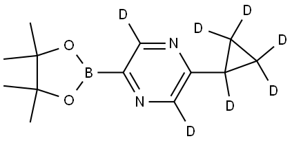 2-(cyclopropyl-d5)-5-(4,4,5,5-tetramethyl-1,3,2-dioxaborolan-2-yl)pyrazine-3,6-d2 Structure