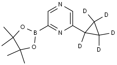 2-(cyclopropyl-d5)-6-(4,4,5,5-tetramethyl-1,3,2-dioxaborolan-2-yl)pyrazine Structure