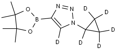 1-(cyclopropyl-d5)-4-(4,4,5,5-tetramethyl-1,3,2-dioxaborolan-2-yl)-1H-1,2,3-triazole-5-d 구조식 이미지