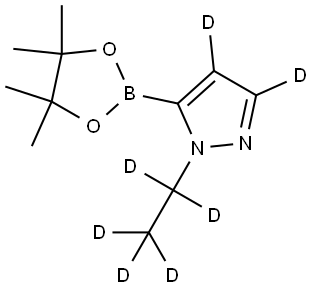 1-(ethyl-d5)-5-(4,4,5,5-tetramethyl-1,3,2-dioxaborolan-2-yl)-1H-pyrazole-3,4-d2 구조식 이미지