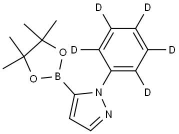 1-(phenyl-d5)-5-(4,4,5,5-tetramethyl-1,3,2-dioxaborolan-2-yl)-1H-pyrazole 구조식 이미지