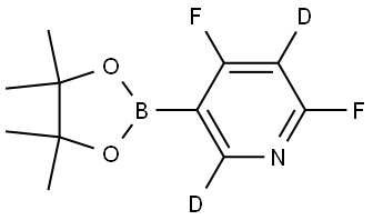 2,4-difluoro-5-(4,4,5,5-tetramethyl-1,3,2-dioxaborolan-2-yl)pyridine-3,6-d2 Structure