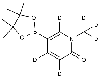 1-(methyl-d3)-5-(4,4,5,5-tetramethyl-1,3,2-dioxaborolan-2-yl)pyridin-2(1H)-one-3,4,6-d3 Structure