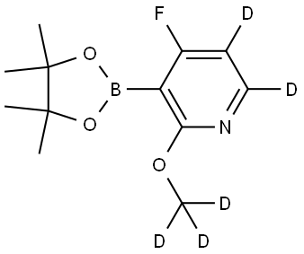 4-fluoro-2-(methoxy-d3)-3-(4,4,5,5-tetramethyl-1,3,2-dioxaborolan-2-yl)pyridine-5,6-d2 Structure