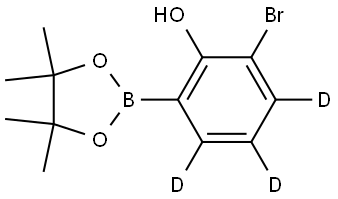 2-bromo-6-(4,4,5,5-tetramethyl-1,3,2-dioxaborolan-2-yl)phen-3,4,5-d3-ol 구조식 이미지