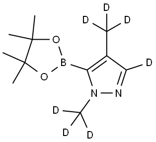 1,4-bis(methyl-d3)-5-(4,4,5,5-tetramethyl-1,3,2-dioxaborolan-2-yl)-1H-pyrazole-3-d Structure