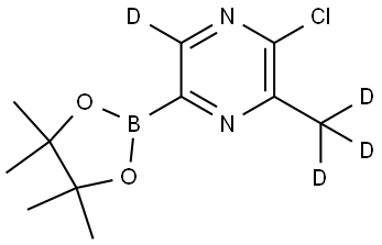 2-chloro-3-(methyl-d3)-5-(4,4,5,5-tetramethyl-1,3,2-dioxaborolan-2-yl)pyrazine-6-d Structure