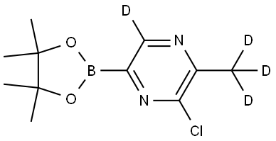 3-chloro-2-(methyl-d3)-5-(4,4,5,5-tetramethyl-1,3,2-dioxaborolan-2-yl)pyrazine-6-d Structure