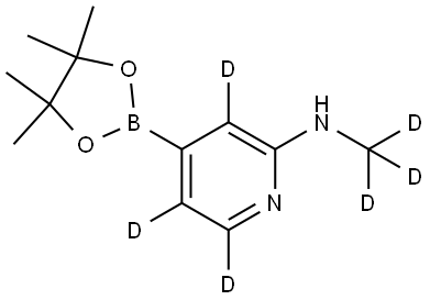 N-(methyl-d3)-4-(4,4,5,5-tetramethyl-1,3,2-dioxaborolan-2-yl)pyridin-3,5,6-d3-2-amine Structure