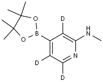 N-methyl-4-(4,4,5,5-tetramethyl-1,3,2-dioxaborolan-2-yl)pyridin-3,5,6-d3-2-amine Structure