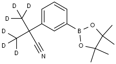 2-(methyl-d3)-2-(3-(4,4,5,5-tetramethyl-1,3,2-dioxaborolan-2-yl)phenyl)propanenitrile-3,3,3-d3 Structure