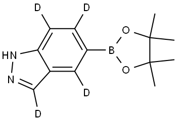 5-(4,4,5,5-tetramethyl-1,3,2-dioxaborolan-2-yl)-1H-indazole-3,4,6,7-d4 Structure