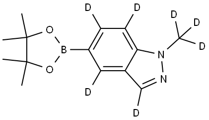 1-(methyl-d3)-5-(4,4,5,5-tetramethyl-1,3,2-dioxaborolan-2-yl)-1H-indazole-3,4,6,7-d4 Structure