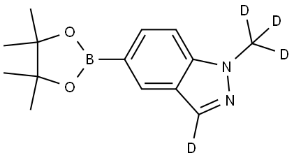 1-(methyl-d3)-5-(4,4,5,5-tetramethyl-1,3,2-dioxaborolan-2-yl)-1H-indazole-3-d Structure