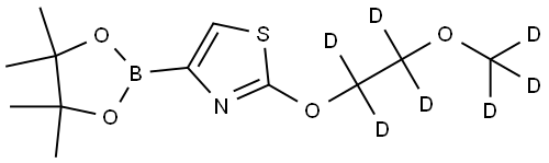 2-(2-(methoxy-d3)ethoxy-1,1,2,2-d4)-4-(4,4,5,5-tetramethyl-1,3,2-dioxaborolan-2-yl)thiazole Structure