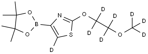 2-(2-(methoxy-d3)ethoxy-1,1,2,2-d4)-4-(4,4,5,5-tetramethyl-1,3,2-dioxaborolan-2-yl)thiazole-5-d Structure