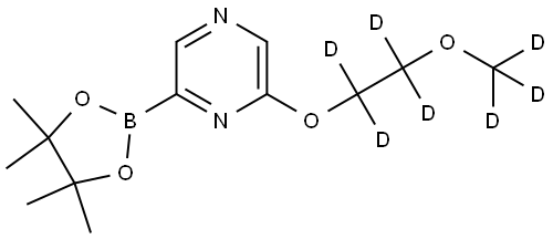 2-(2-(methoxy-d3)ethoxy-1,1,2,2-d4)-6-(4,4,5,5-tetramethyl-1,3,2-dioxaborolan-2-yl)pyrazine Structure