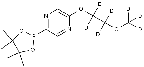 2-(2-(methoxy-d3)ethoxy-1,1,2,2-d4)-5-(4,4,5,5-tetramethyl-1,3,2-dioxaborolan-2-yl)pyrazine Structure