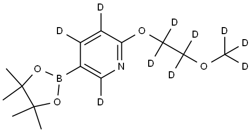 2-(2-(methoxy-d3)ethoxy-1,1,2,2-d4)-5-(4,4,5,5-tetramethyl-1,3,2-dioxaborolan-2-yl)pyridine-3,4,6-d3 Structure