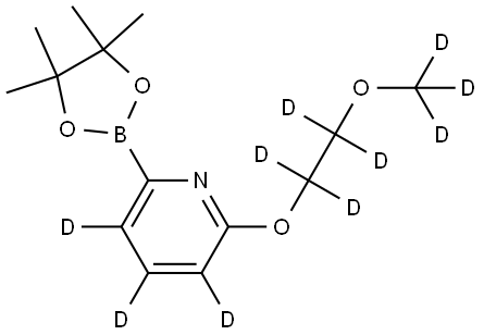 2-(2-(methoxy-d3)ethoxy-1,1,2,2-d4)-6-(4,4,5,5-tetramethyl-1,3,2-dioxaborolan-2-yl)pyridine-3,4,5-d3 Structure