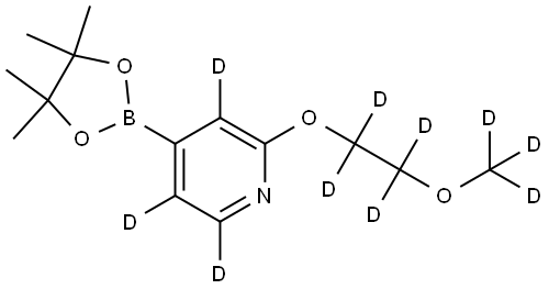 2-(2-(methoxy-d3)ethoxy-1,1,2,2-d4)-4-(4,4,5,5-tetramethyl-1,3,2-dioxaborolan-2-yl)pyridine-3,5,6-d3 Structure