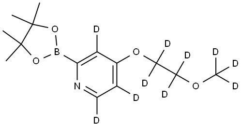 4-(2-(methoxy-d3)ethoxy-1,1,2,2-d4)-2-(4,4,5,5-tetramethyl-1,3,2-dioxaborolan-2-yl)pyridine-3,5,6-d3 Structure