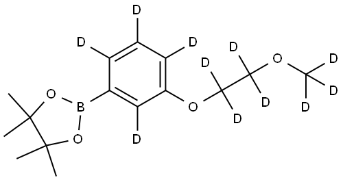 2-(3-(2-(methoxy-d3)ethoxy-1,1,2,2-d4)phenyl-2,4,5,6-d4)-4,4,5,5-tetramethyl-1,3,2-dioxaborolane Structure