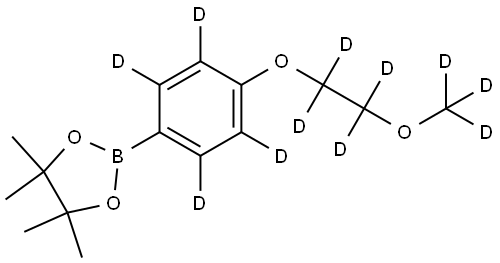 2-(4-(2-(methoxy-d3)ethoxy-1,1,2,2-d4)phenyl-2,3,5,6-d4)-4,4,5,5-tetramethyl-1,3,2-dioxaborolane Structure