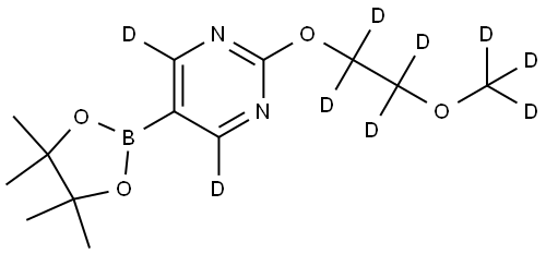 2-(2-(methoxy-d3)ethoxy-1,1,2,2-d4)-5-(4,4,5,5-tetramethyl-1,3,2-dioxaborolan-2-yl)pyrimidine-4,6-d2 Structure