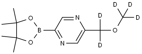 2-((methoxy-d3)methyl-d2)-5-(4,4,5,5-tetramethyl-1,3,2-dioxaborolan-2-yl)pyrazine Structure