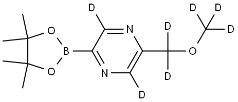 2-((methoxy-d3)methyl-d2)-5-(4,4,5,5-tetramethyl-1,3,2-dioxaborolan-2-yl)pyrazine-3,6-d2 Structure