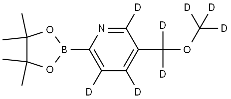 5-((methoxy-d3)methyl-d2)-2-(4,4,5,5-tetramethyl-1,3,2-dioxaborolan-2-yl)pyridine-3,4,6-d3 Structure