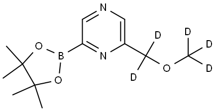 2-((methoxy-d3)methyl-d2)-6-(4,4,5,5-tetramethyl-1,3,2-dioxaborolan-2-yl)pyrazine Structure